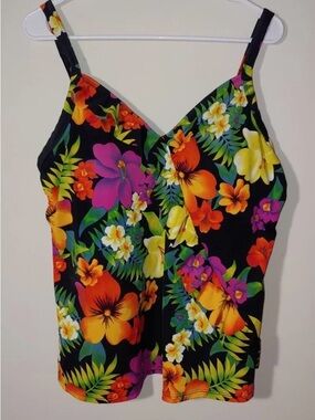 Women’s Tankini Floral Swimsuit Top Size 16 W